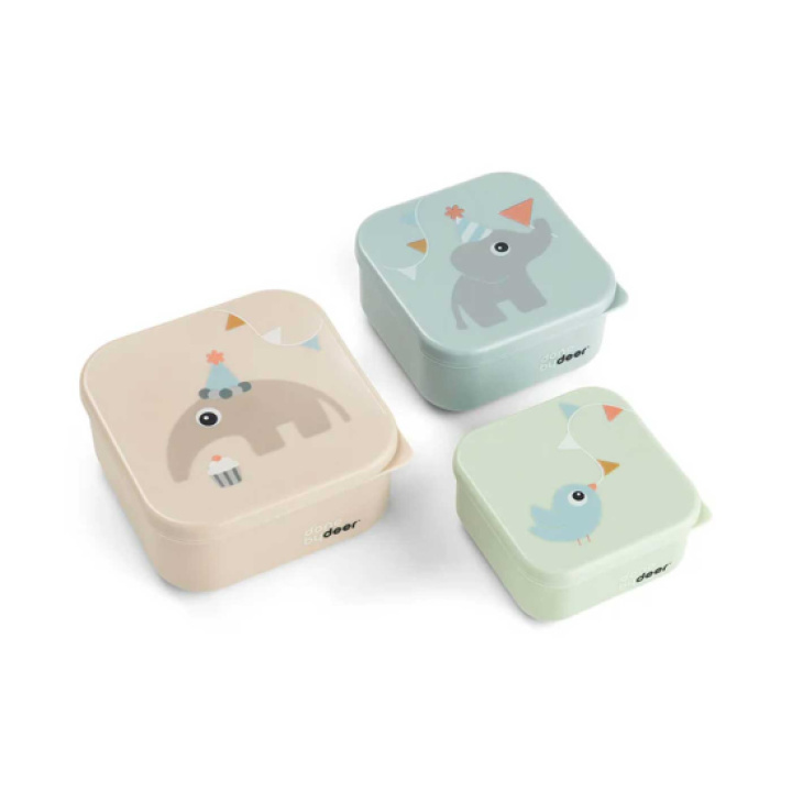  Done by Deer Snack Box Celebration Colour Mix 3-pack i gruppen Äta & Mata / Matförvaring hos Köpbarnvagn (DOBD1266587)