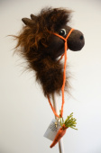 Gumselid handgjord Käpphäst Brun med brun man