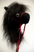 Gumselid handgjord Käpphäst Svart med svart man