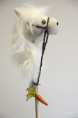 Gumselid handgjord Käpphäst Vit med vit man