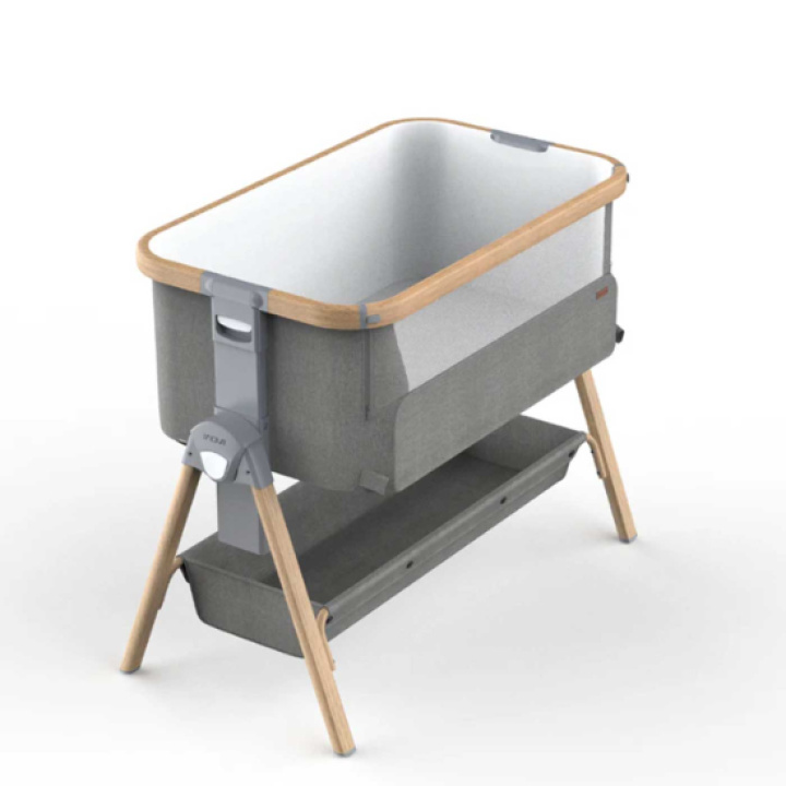 Inovi Air Bedside Crib Grey Melange i gruppen Barnrum / Spjälsängar & Vaggor / Vaggor & minisängar hos Köpbarnvagn (INOV51304-00)