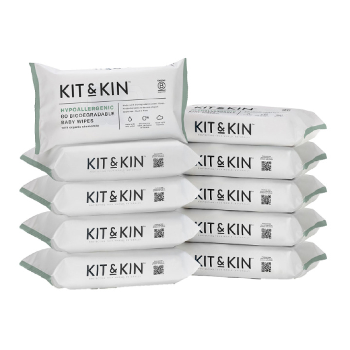  Kit & Kin Våtservetter 10x60 st