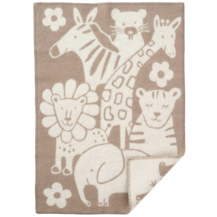 Klippan BabyFilt Ull Ekologisk Picnic Taupe i gruppen Julklappar hos Köpbarnvagn (KLIP246201)