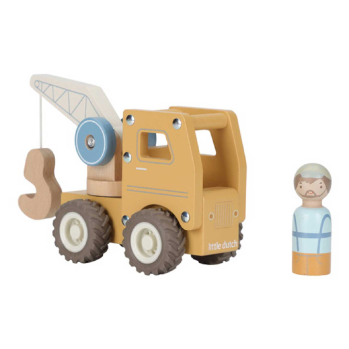Little Dutch Kranbil med figur i gruppen Leksaker / Leksaker från 2 år hos Köpbarnvagn (LD2530)