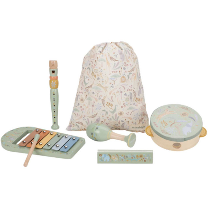 Little Dutch Musikset Grön Safari Friends i gruppen Leksaker / Leksaker från 3 år / Musikinstrument hos Köpbarnvagn (LD7473)