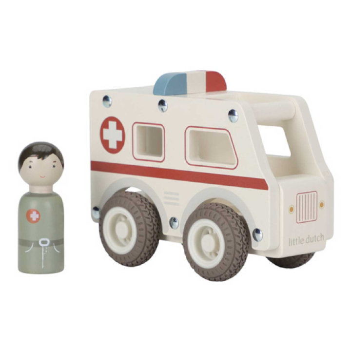 Little Dutch Ambulans med figur i gruppen Leksaker / Leksaker från 1 år hos Köpbarnvagn (LDLD2527)