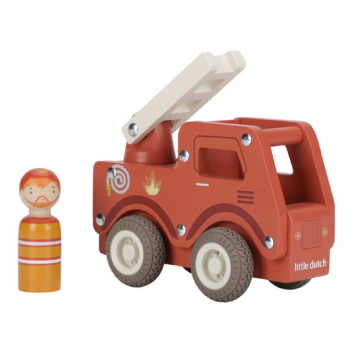 Little Dutch Brandbil med figur i gruppen Leksaker / Leksaker från 1 år hos Köpbarnvagn (LDLD2528)