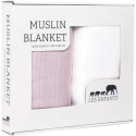 Les Enfants Muslinfilt 2-pack Rosa/Vit