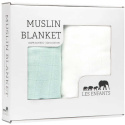 Les Enfants Muslinfilt 2-pack Grön/Vit