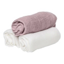 Les Enfants Snuttefiltar Bambu Muslin 3-pack Vit/Rosa
