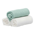 Les Enfants Snuttefiltar Bambu Muslin 3-pack Grön/Vit