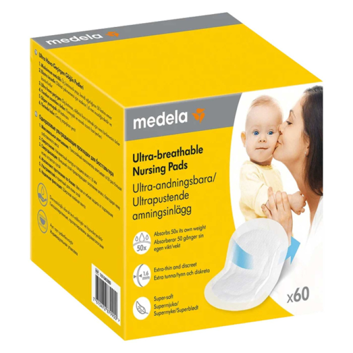 Medela Ultra-andningsbara Amningsinlägg 60-pack i gruppen Förälder / Gravid & amning hos Köpbarnvagn (MEDE101045880)