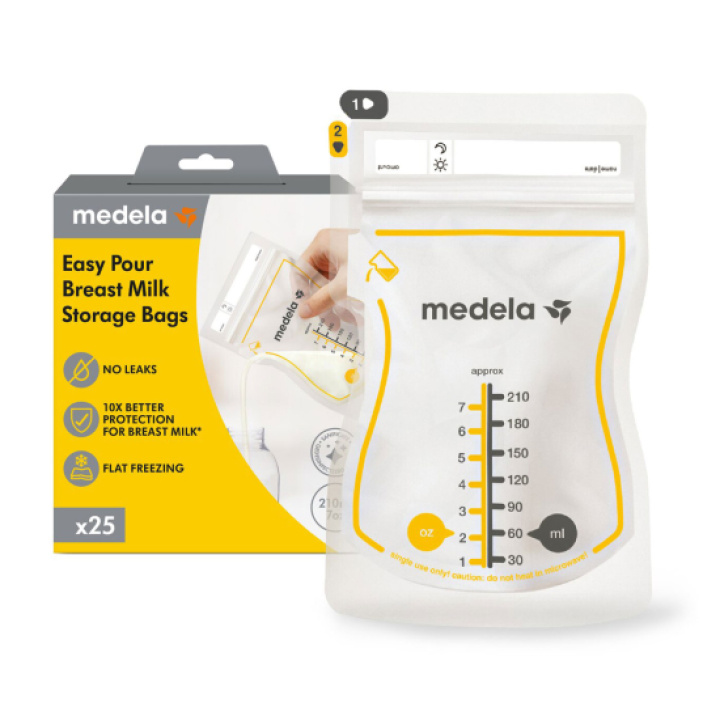 Medela Easy Pour Förvaringspåsar för bröstmjölk 50-pack i gruppen Förälder / Gravid & amning hos Köpbarnvagn (MEDE101046334)