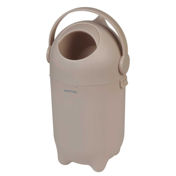 Nattou Dropy Blöjhink Taupe i gruppen Babytillbehör / Omvårdnad & Hygien / Blöjhinkar & refiller hos Köpbarnvagn (NATT41048-7)