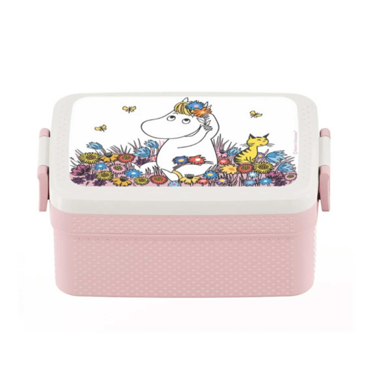 Mumin Lunchlåda Äng Rosa i gruppen Babytillbehör / Äta & dricka / Matförvaring hos Köpbarnvagn (RAST6027)