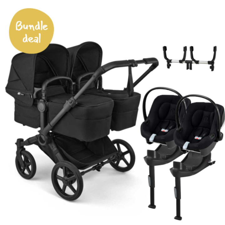 Bugaboo Donkey 6 Tvillingvagn Inkl. Aton b2 Babyskydd och Bas i gruppen Barnvagnar / Varumärken / Bugaboo / Bugaboo Donkey 6 hos Köpbarnvagn (SET-BGBD6TWNATB2BS)