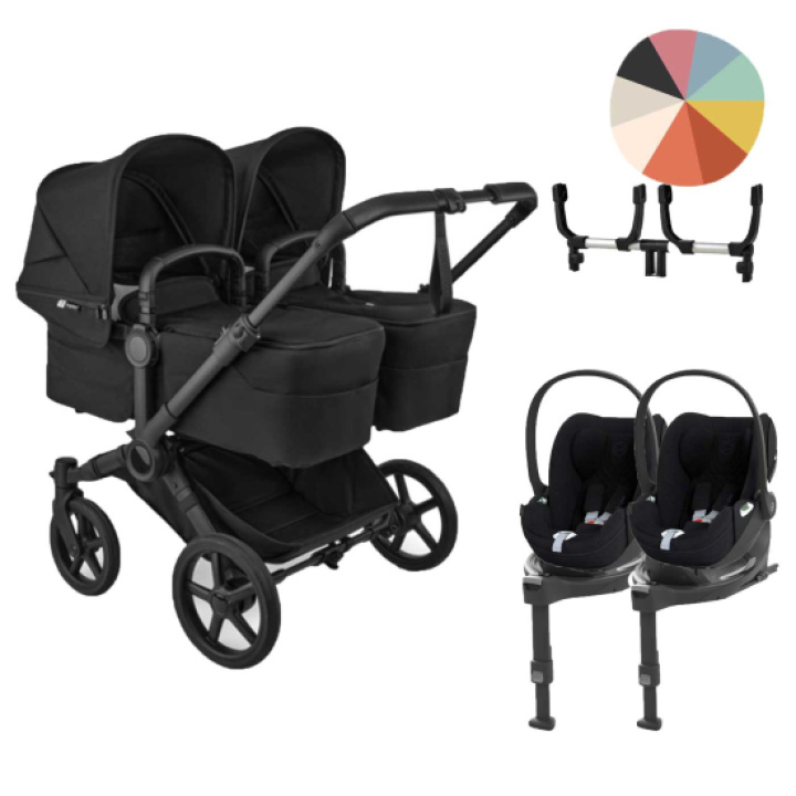 Bugaboo Donkey 6 Tvillingvagn Inkl. Cloud T och Bas i gruppen Barnvagnar / Varumärken / Bugaboo / Bugaboo Donkey 6 hos Köpbarnvagn (SET-BGBD6TWNCLDTBS)