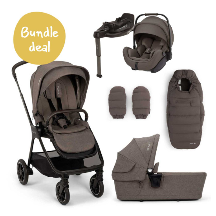 Nuna Triv LX Duovagn, Arra Flex babyskydd & Bas i gruppen Barnvagnar / Varumärken / Nuna hos Köpbarnvagn (SET-NNTAFCB)