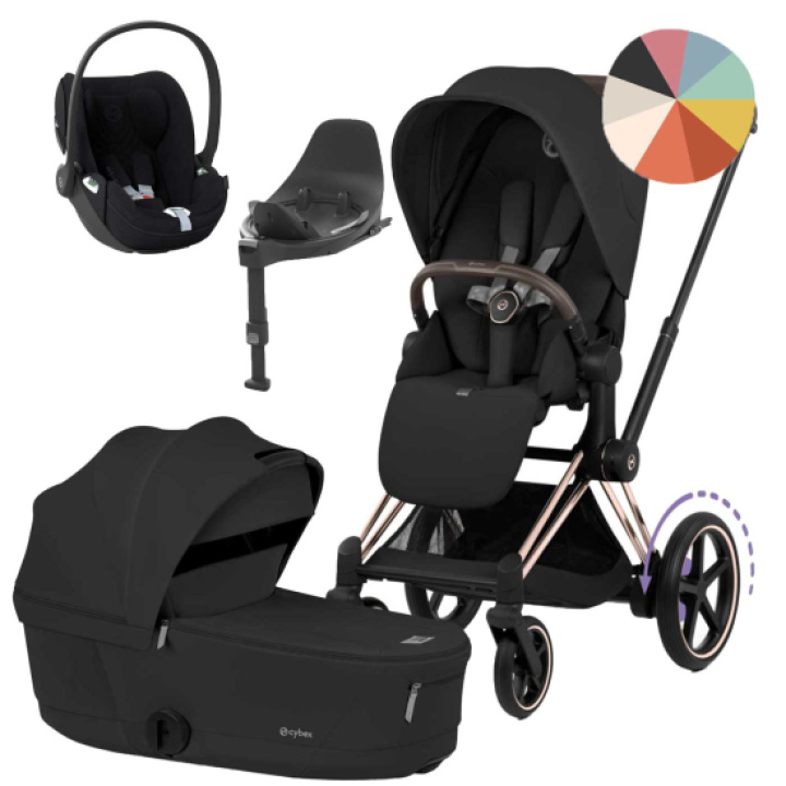 Cybex E-priam Gen 5 Roségold Inkl. Cloud T och Bas i gruppen Barnvagnar / Varumärken / Cybex / Cybex e-Priam hos Köpbarnvagn (SETCBXEPRM2)