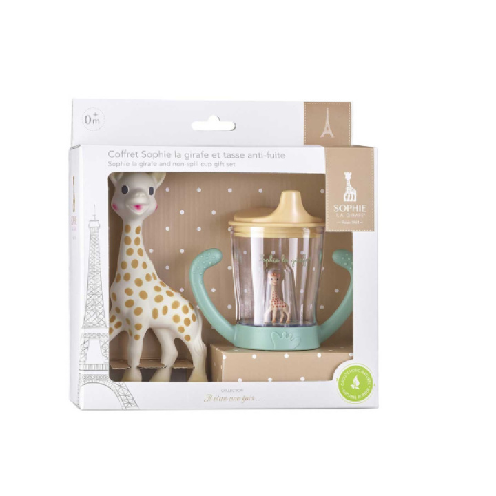 Sophie La Girafe och spillfri mugg presentset i gruppen Presenttips / Present Nyfödd hos Köpbarnvagn (SOLG850809)