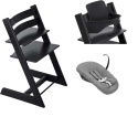 Stokke Tripp Trapp stol + Bygel + Newborn Set Black