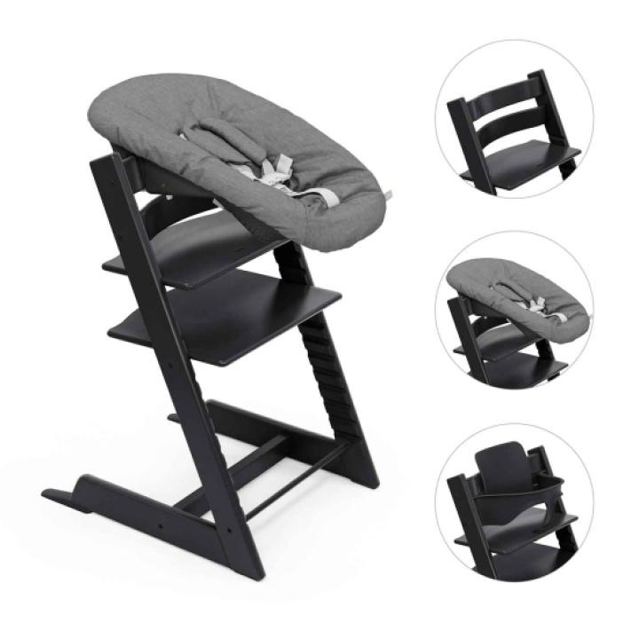 Stokke Tripp Trapp Stol + Bygel + Newborn Set Black i gruppen Äta & Mata / Matstolar & dynor / STOKKE Tripp Trapp hos Köpbarnvagn (STOK685800)