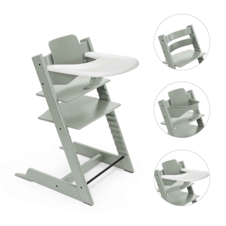Stokke Tripp Trapp Stol + Bygel + Bricka Glacier Green i gruppen Äta & Mata / Matstolar & dynor / STOKKE Tripp Trapp hos Köpbarnvagn (STOK697300)