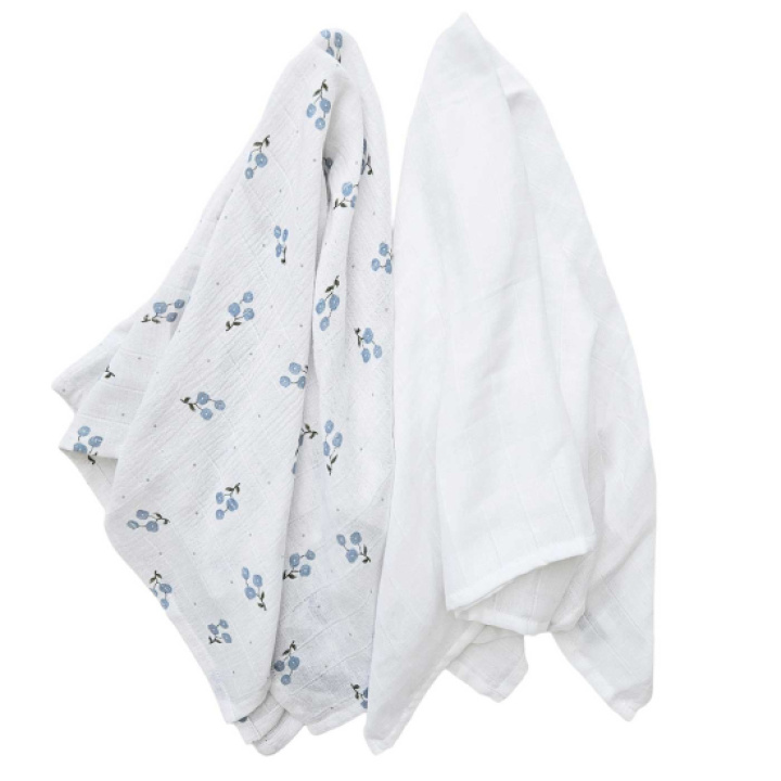 Summerville Muslinfilt 2-Pack Bluebell i gruppen Babytillbehör / Filtar & snuttefiltar / Muslinfiltar hos Köpbarnvagn (SUVI606274)