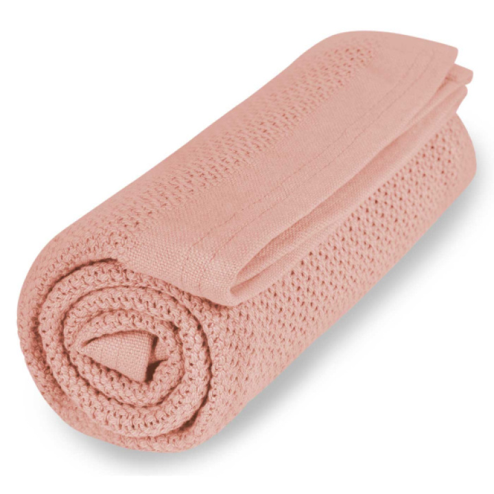 Vinter & Bloom Soft Grid Eko Gallerfilt Cloud Pink i gruppen Babytillbehör / Filtar & snuttefiltar / Gallerfiltar hos Köpbarnvagn (VIBL40002-23)