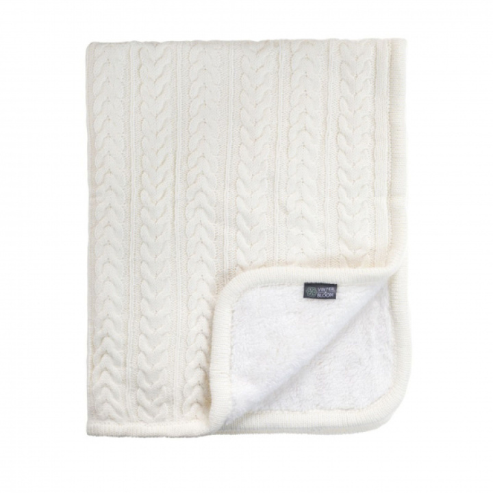 Vinter & Bloom Stickad Filt Cuddly Ivory