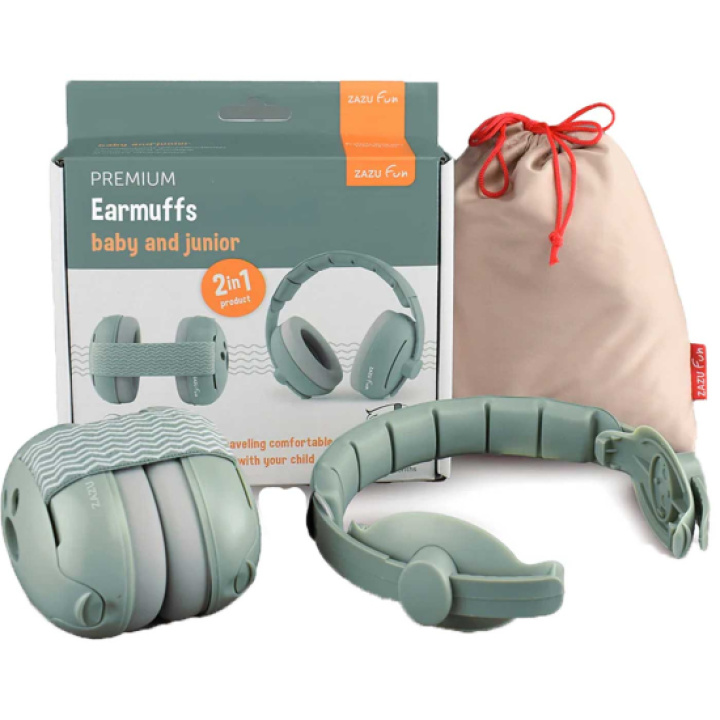 Zazu Hörselskydd Grön i gruppen Babytillbehör / Barnsäkerhet hos Köpbarnvagn (ZAZUZA-EAR-02)
